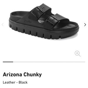 Papillio by Birkenstock Arizona Chunky Black Size 39 New In Box